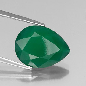 Agate vert naturelle transparent, 5,43 ct, transparent / translucide