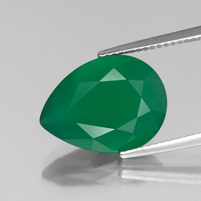 Agate vert naturelle transparent, 5,79 ct, transparent / translucide
