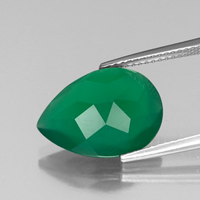 Agate vert naturelle transparent, 5,79 ct, transparent / translucide