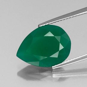 Agate vert naturelle transparent, 5,52 ct, transparent / translucide