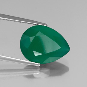 Agate vert naturelle transparent, 6,29 ct, transparent / translucide