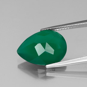 Agate vert naturelle transparent, 6,29 ct, transparent / translucide