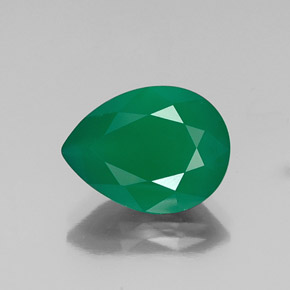 Agate vert naturelle transparent, 6,88 ct, transparent / translucide