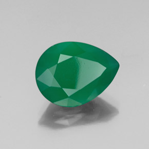 Agate vert naturelle transparent, 6,88 ct, transparent / translucide
