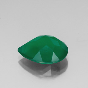 Agate vert naturelle transparent, 6,88 ct, transparent / translucide