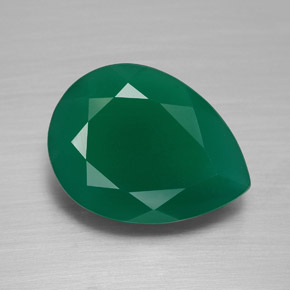 Agate vert naturelle transparent, 7,26 ct, transparent / translucide