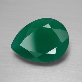 Agate vert naturelle transparent, 7,26 ct, transparent / translucide