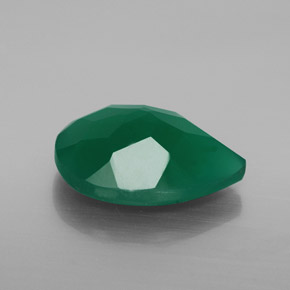 Agate vert naturelle transparent, 7,26 ct, transparent / translucide