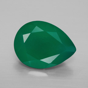 Agate vert naturelle transparent, 7,24 ct, transparent / translucide
