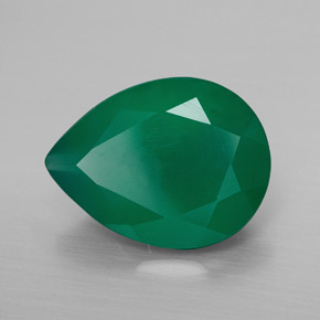 Agate vert naturelle transparent, 7,24 ct, transparent / translucide
