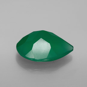 Agate vert naturelle transparent, 7,24 ct, transparent / translucide