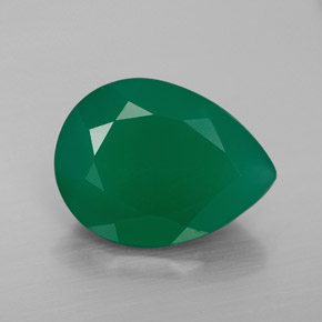 Agate vert naturelle transparent, 7,40 ct, transparent / translucide