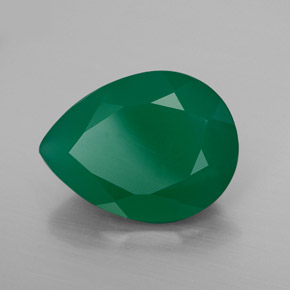 Agate vert naturelle transparent, 7,40 ct, transparent / translucide
