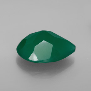 Agate vert naturelle transparent, 7,20 ct, transparent / translucide