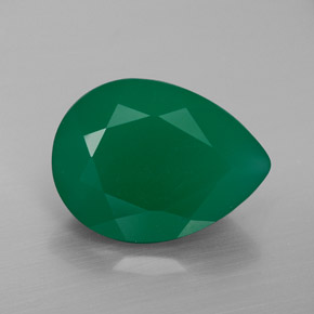 Agate vert naturelle transparent, 7,57 ct, transparent / translucide