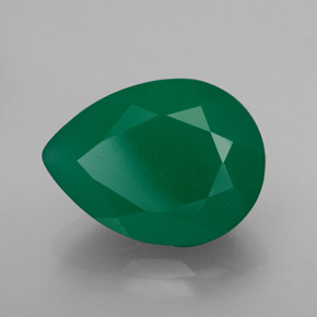 Agate vert naturelle transparent, 7,57 ct, transparent / translucide