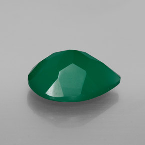 Agate vert naturelle transparent, 7,57 ct, transparent / translucide