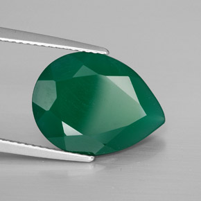 Agate vert naturelle transparent, 5,16 ct, transparent / translucide