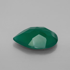 Agate vert naturelle transparent, 5,16 ct, transparent / translucide