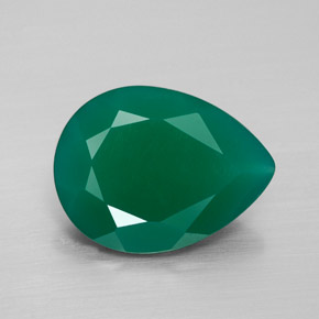 Agate vert naturelle transparent, 6,15 ct, transparent / translucide