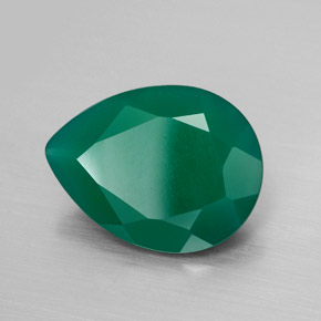 Agate vert naturelle transparent, 6,15 ct, transparent / translucide