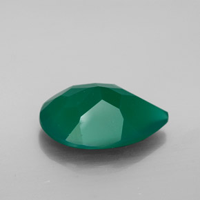 Agate vert naturelle transparent, 6,15 ct, transparent / translucide