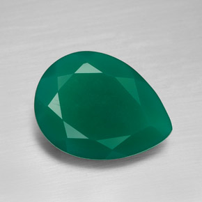 Agate vert naturelle transparent, 6,15 ct, transparent / translucide