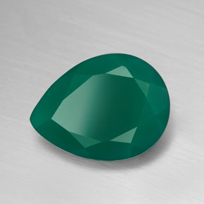 Agate vert naturelle transparent, 6,15 ct, transparent / translucide