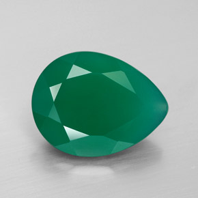 Agate vert naturelle transparent, 6,64 ct, transparent / translucide