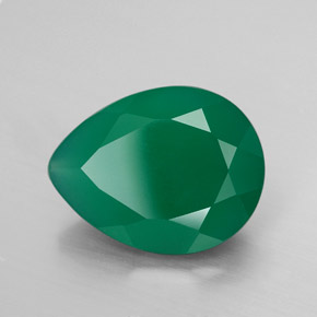 Agate vert naturelle transparent, 6,64 ct, transparent / translucide