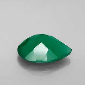 Agate vert naturelle transparent, 6,64 ct, transparent / translucide