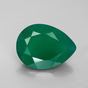 Agate vert naturelle transparent, 6,53 ct, transparent / translucide