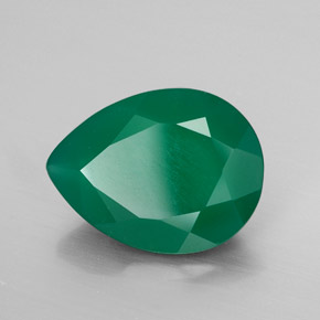 Agate vert naturelle transparent, 6,53 ct, transparent / translucide