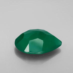 Agate vert naturelle transparent, 6,53 ct, transparent / translucide