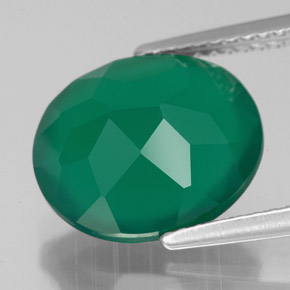Agate vert naturelle transparent, 4,52 ct, transparent / translucide