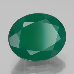 Agate vert naturelle transparent, 3,75 ct, transparent / translucide