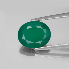 Agate vert naturelle transparent, 3,65 ct, transparent / translucide