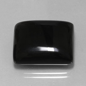 Agate noir naturelle baguette, 23,85 ct, opaque