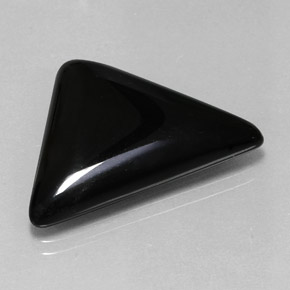 Agate noir naturelle trillion, 16,78 ct, opaque