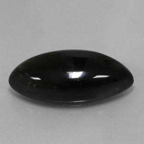 Agate noir naturelle marquise, 20,63 ct, opaque