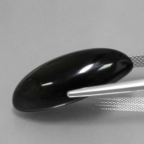 Agate noir naturelle marquise, 20,63 ct, opaque