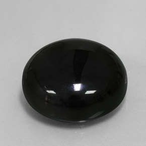 Agate noir naturelle coupe roude, 36,81 ct, opaque