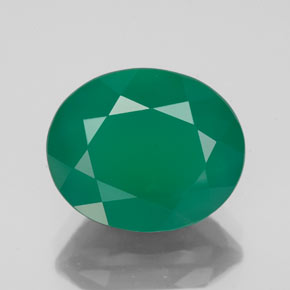 Agate vert naturelle transparent, 4,63 ct, transparent / translucide