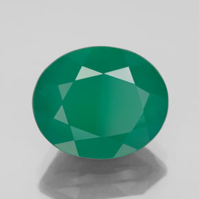 Agate vert naturelle transparent, 4,63 ct, transparent / translucide