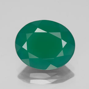 Agate vert naturelle transparent, 3,80 ct, transparent / translucide