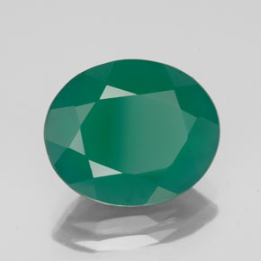 Agate vert naturelle transparent, 3,80 ct, transparent / translucide