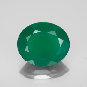 Agate vert naturelle transparent, 4,24 ct, transparent / translucide