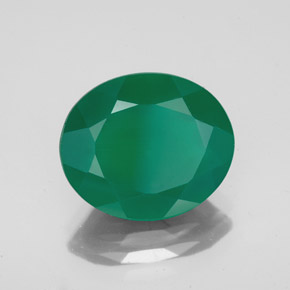 Agate vert naturelle transparent, 4,24 ct, transparent / translucide