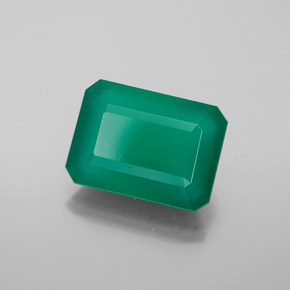 Agate vert naturelle transparent, 6,04 ct, transparent / translucide