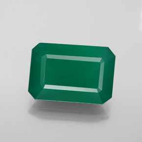 Agate vert naturelle transparent, 6,10 ct, transparent / translucide